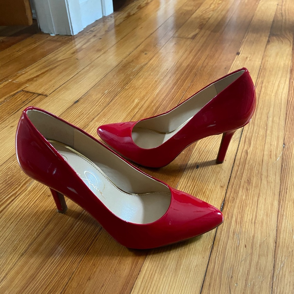 Jessica Simpson red heels